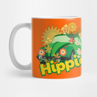 HAPPY HIPPIE LIFE STYLE COLORFUL HIPPIE CAR FLOWER POWER Mug